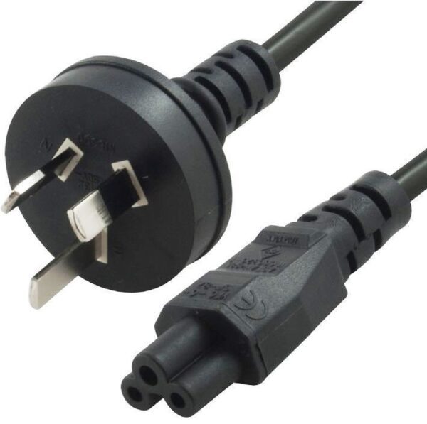 8ware 3m AU Power Lead Cord Cable 3-Pin AU to ICE 320-C5 Cloverleaf Plug Mickey Type Black Male to Female 240V 7.5A 3 core Notebook/Laptop AC Adapter