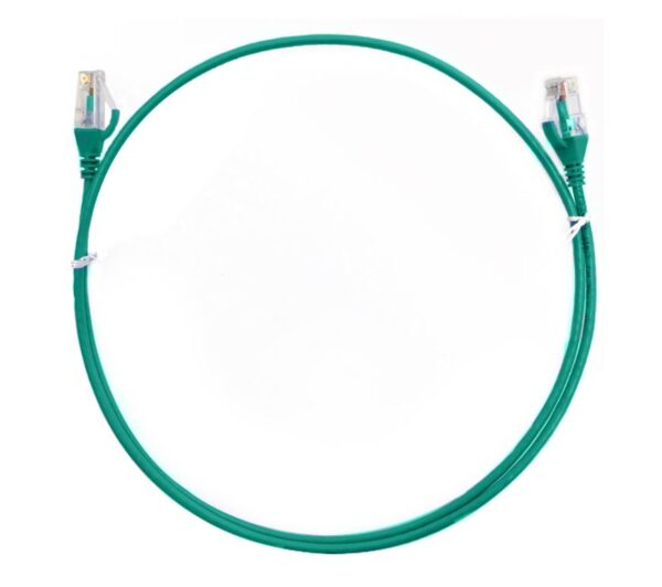 8ware CAT6 Ultra Thin Slim Cable 10m - Green Color Premium RJ45 Ethernet Network LAN UTP Patch Cord 26AWG for Data