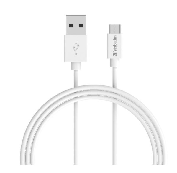 Verbatim Charge & Sync microUSB Cable 1m - White (LS)