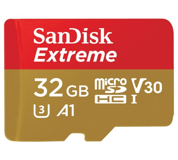 SanDisk Extreme 32GB microSD SDHC V30 U3 C10 A1 UHS-1 100MB/s R 60MB/s W 4x6 SD Adaptor Android Smartphone Action Camera Drones 16GB