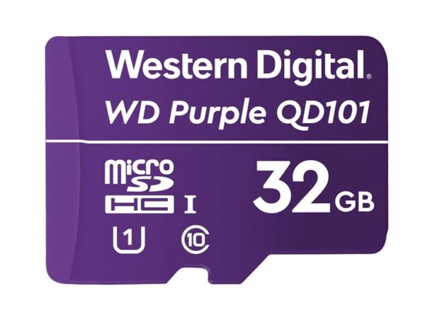 Western Digital WD Purple 32GB MicroSDXC Card 24/7 -25Â°C to 85Â°C Weather & Humidity Resistant Surveillance IP Camera DVR NVR Dash Cams Drones 16GB