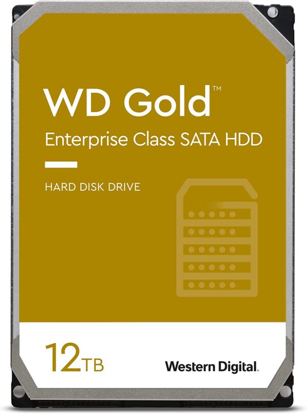 Western Digital Gold 12TB 3.5' Enterprise Class SATA 6 Gb/s HDD 7200 RPM Cache Size  256MB 5-Year Limited Warranty