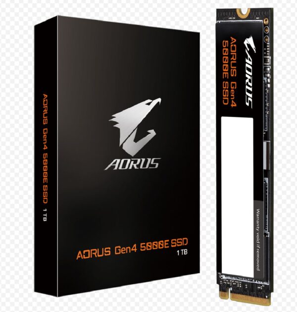 Gigabyte AORUS Gen4 5000E SSD 1024GB PCI-Express 4.0x4, NVMe 1.4, Sequential Read ~5000 MB/s, Sequential Write ~4600 MB/s