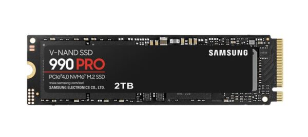 Samsung 990 Pro 2TB Gen4 NVMe SSD 7450MB/s 6900MB/s R/W 1550K/1200K IOPS 1200TBW 1.5M Hrs MTBF for PS5 5yrs Wty