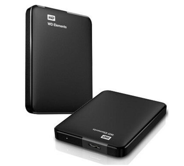 Western Digital WD Elements 1TB USB 3.0 2.5' Portable External Hard Drive - Slim Light Durable Shock Proof Black Plug & Play NTFS for Windows 10/8.1/7