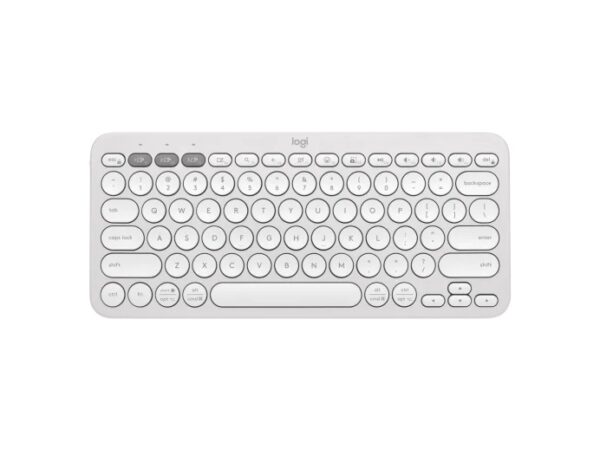 Logitech PEBBLE KEYS 2 K380S Slim, minimalist BluetoothÂ® Wireless Keyboard with customizable keys (Tonal White)