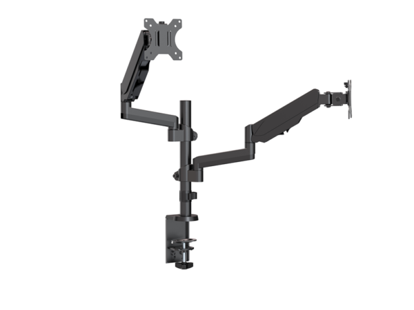 Brateck Dual Monitor Full Extension Gas Spring Dual Monitor Arm (independent Arms) Fit Most 17'-32' Monitors Up to 8kg per screen VESA 75x75/100x100