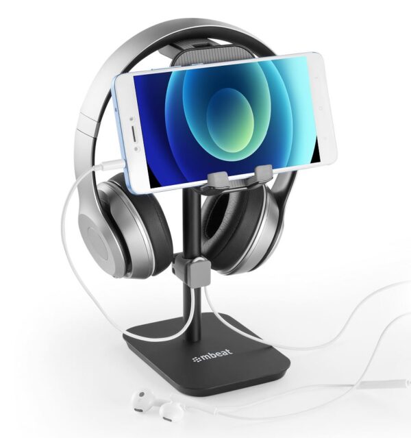 mbeatÂ®  Stage S3 2-in-1 Headphone and Tiltable Phone Holder Stand