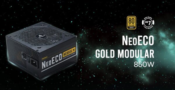 Antec NE 850w 80+ Gold, Fully-Modular, LLC DC, 1x EPS 8PIN, 120mm Silent Zero RPM, Japanese Caps, ATX Power Supply, PSU, 600w PCI-E 5.0 rdy, 5yr Wty