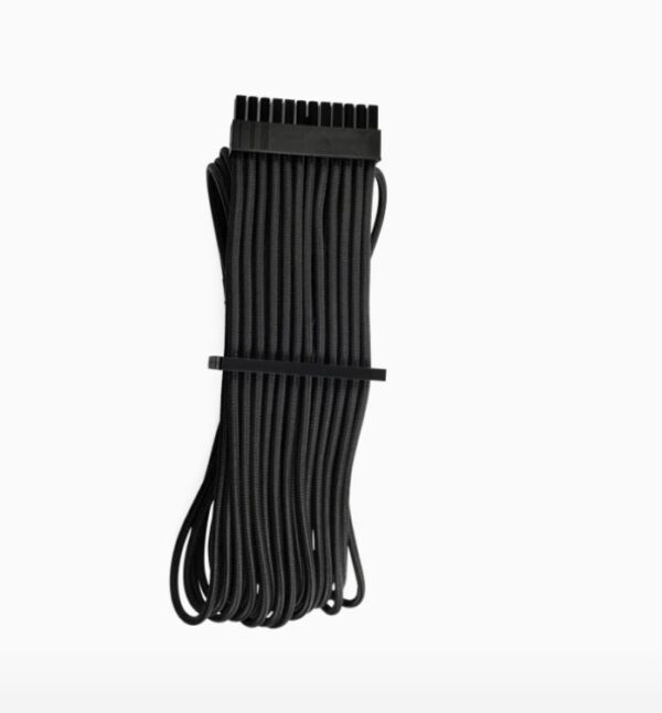 For Corsair PSU - BLACK Premium Individually Sleeved ATX 24-Pin Cable Type 4 Gen 4 â€“ Black