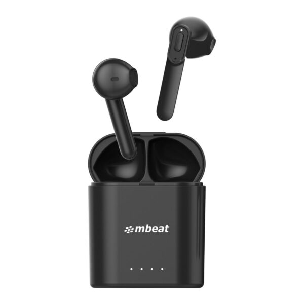 mbeatÂ® E1 True Wireless Earbuds/Earphones - Up to 4hr Play time, 14hr Charge Case, Easy Pair