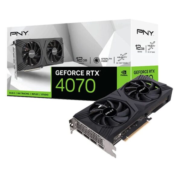 PNY GeForce RTXâ„¢ 4070 12GB VERTO Dual Fan Edition DLSS 3 -4th Generation Tensor Cores -NVIDIA Ada Lovelace Streaming Multiprocessors