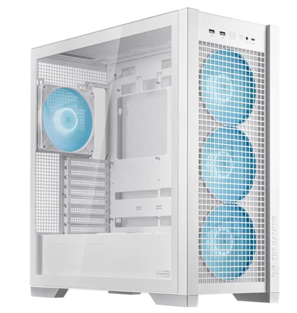 ASUS GT302 TUF GAMING ARGB White ATX Mid Tower Case, Tempered Glass Compact Case, Mesh Panel (BTF)