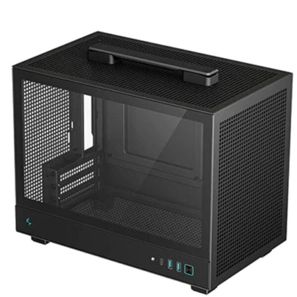 DeepCool CH160 Ultra-Portable Mini-ITX Case, Mesh & Glass Panels, Full Sized Air Cooler Support, Carry handle 336Ã—200Ã—283.5mm