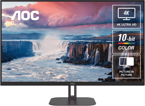 AOC U32V5N 32' 4K 3840 Ã— 2160 VA 300 Cd/m 4ms GtG, VESA x 100.  HDMI 2.0 x 2, DP 1.4 x 2 Office and Business Monitor