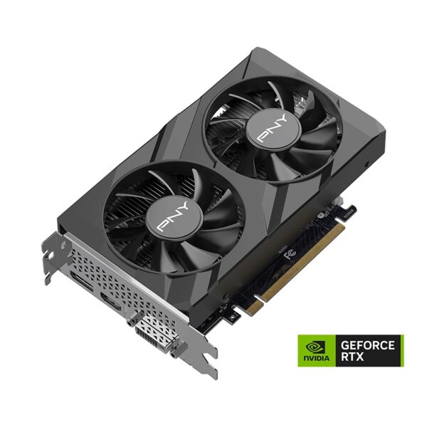 PNY GeForce RTXâ„¢ 3050 6GB GDDR6 VERTOâ„¢ Dual Fan 2nd Gen Ray Tracing Cores PCI-Express 4.0 x16 (x8 active)